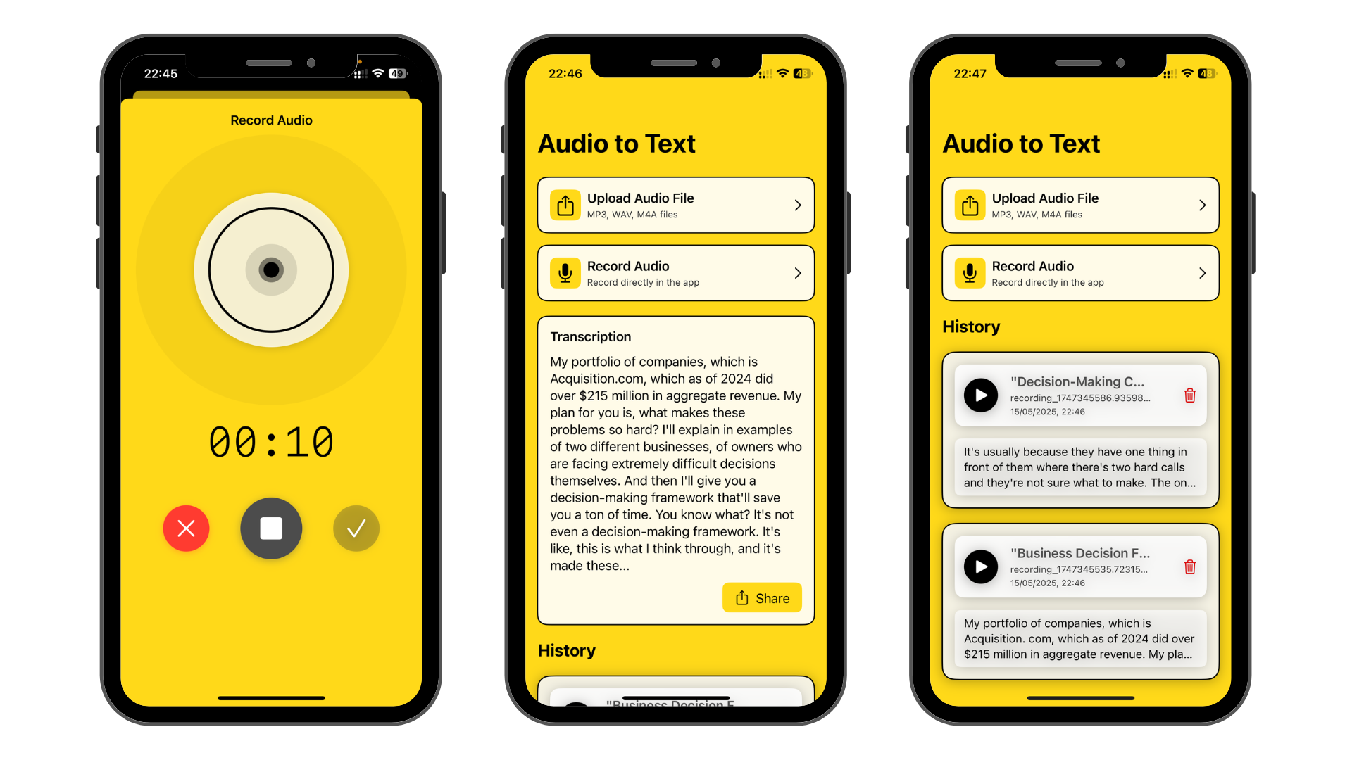 AI Audio to Text screenshots